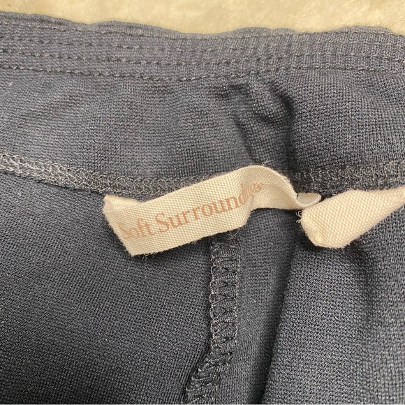 Soft Surroundings Pants Medium Stretch Ponte Knit Black Pull On Elastic Womens - Picture 7 of 8